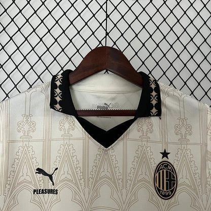 AC Milan x Pleasures maillot foot Blanc 2024 2025 Fourth