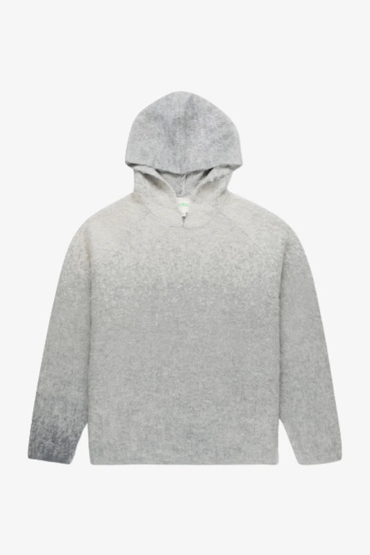 GRAY MOHAIR HOODIE
