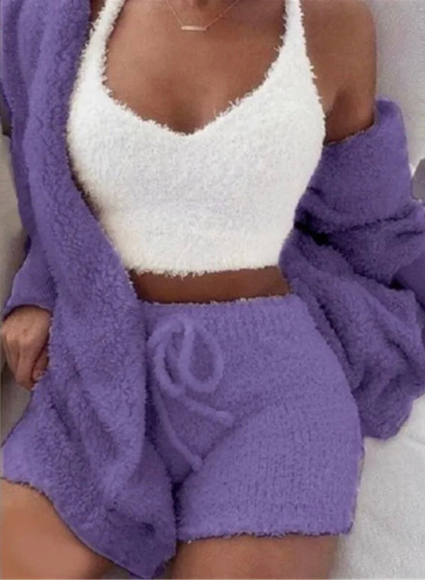 Ensemble pyjama velour + manteau offert
