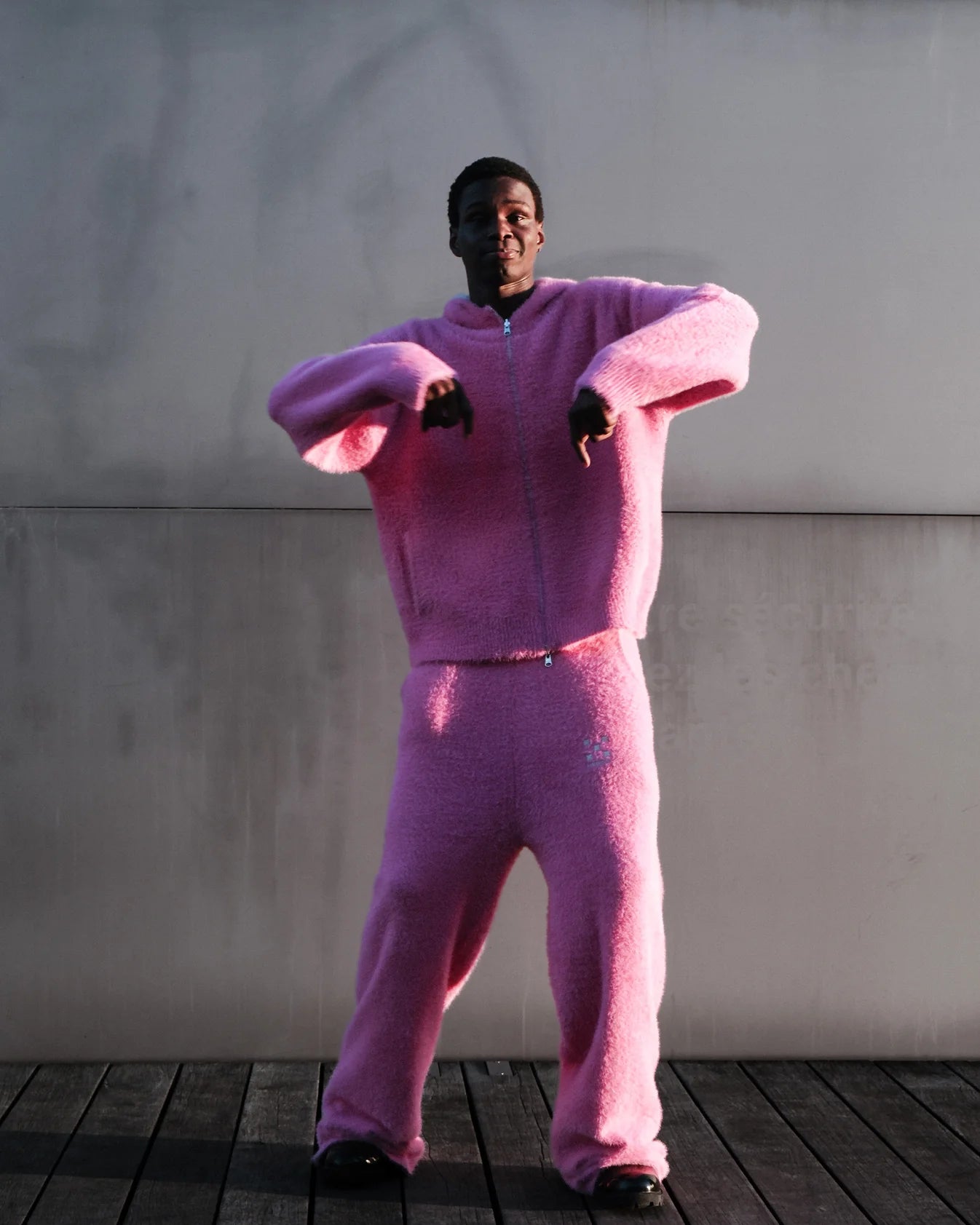 mohair pink jacket