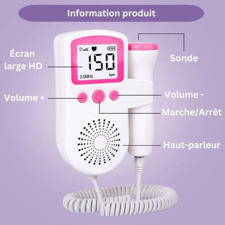 Haut-parleur fréquence cardiaque bébé