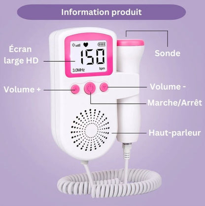 Haut-parleur fréquence cardiaque bébé