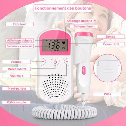 Haut-parleur fréquence cardiaque bébé