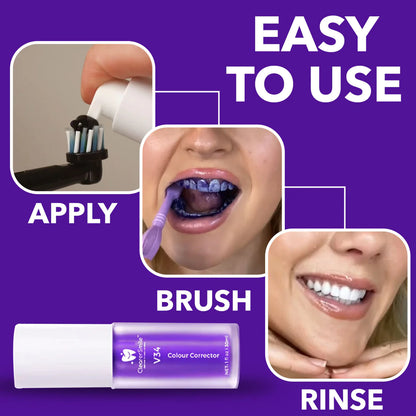 Sérum correcteur de couleur dentaire V34 + brosse à dent électrique offerte